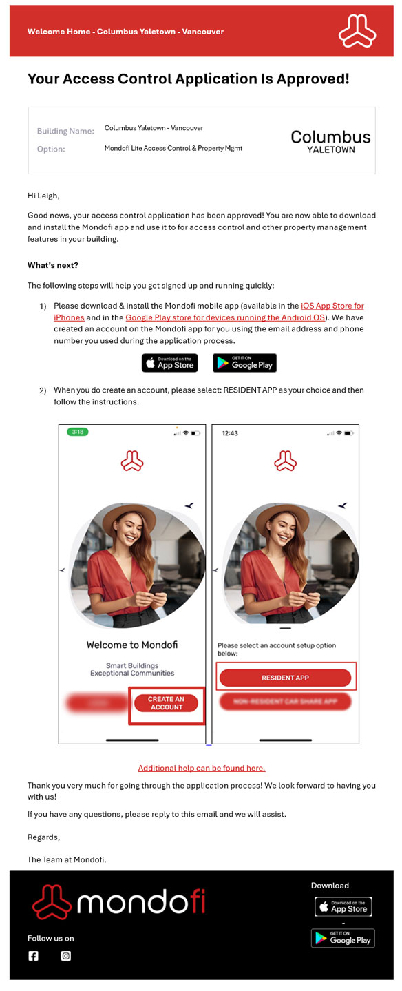 Email, Rental Application Approved